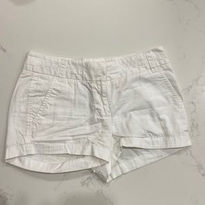 J Crew womens 3” white chino shorts